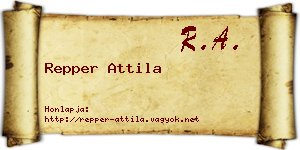 Repper Attila névjegykártya